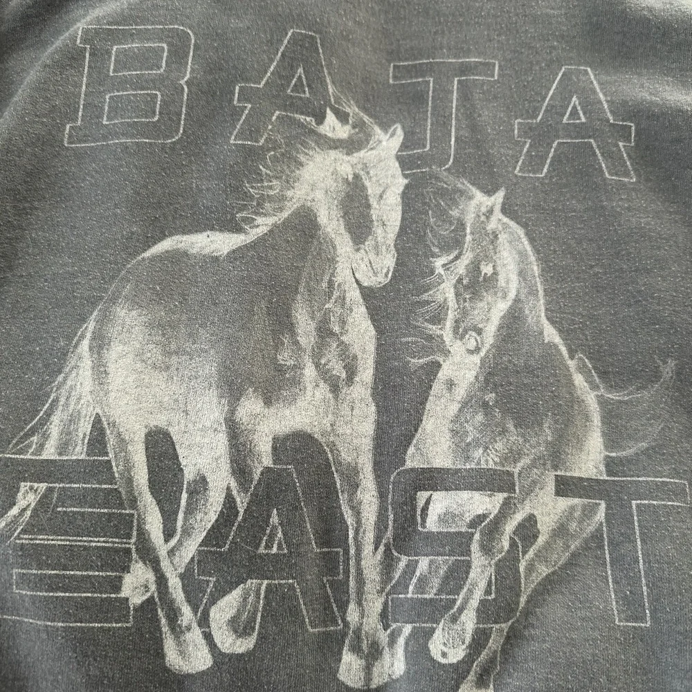 Baja East Wild Horses cree Sweatshirt. Small. - Picture 3 of 8